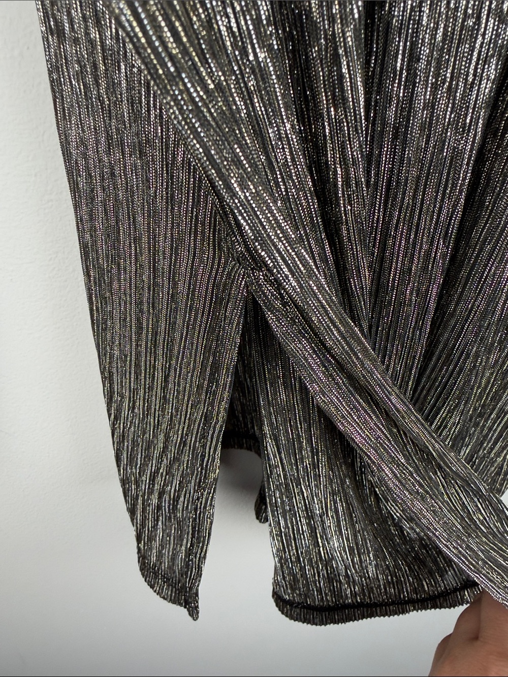 Anthropologie Pilcro Festival Glam Rock Metallic Button-Down Shirt - Picture 9 of 11
